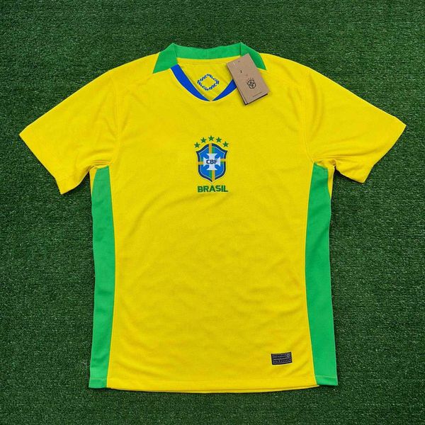  Camisa Seleção Brasil 25/26 - Amarela - Torcedor Masculina (Com estrelas)