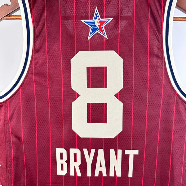 Regata All Star NBA 23/24 - Kobe Bryant #8 Vermelho silk | FUTCAMISA