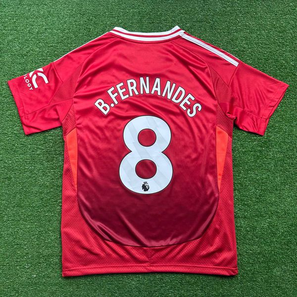 Camisa Manchester United Home I 24/25 - Vermelho - B. Fernandes 8 - Torcedor Masculina