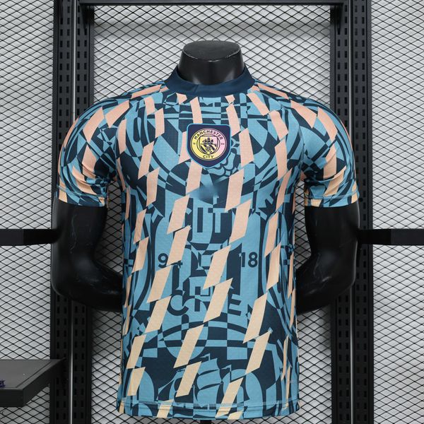 Camisa Manchester City Edição Especial 2425 - Verde/Bege - Jogador Masculina