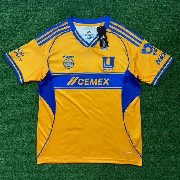  Camisa Tigres Home I 25/26 - Amarela - Torcedor M... - FORTAL IMPORTADORA