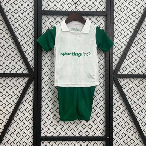  Kit Infantil Palmeiras Away II 25/26 - Branco e V... - FORTAL IMPORTADORA