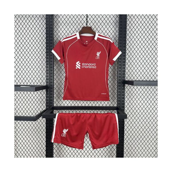Conjunto Infantil Liverpool Home 25/26 - Vermelho