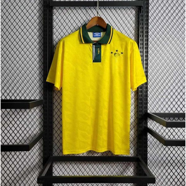 Camisa Brasil Home I 1993 - Amarela - Retrô Mascul... - FORTAL IMPORTADORA