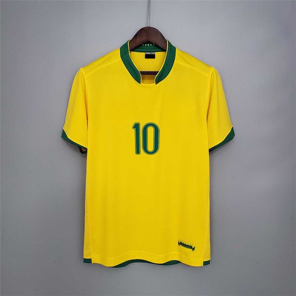 Camisa Retrô Brasil Home I 2006 - Amarela -Ronaldinho #10