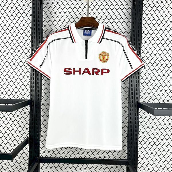 Camisa Retrô Manchester United Home I 98/99 - Branca - Edição Especial - Masculina