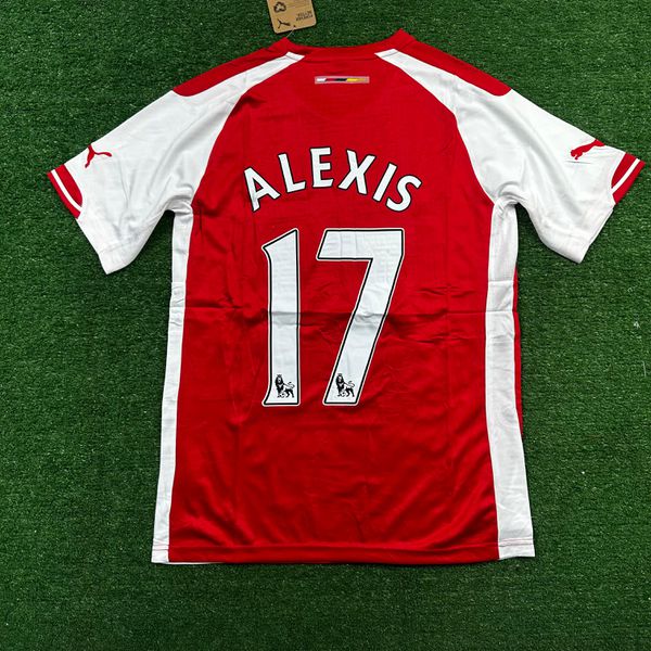 Camisa Retrô Arsenal Home I 14/15 - Alexis #17 - Vermelha/Branca - Torcedor Masculina 