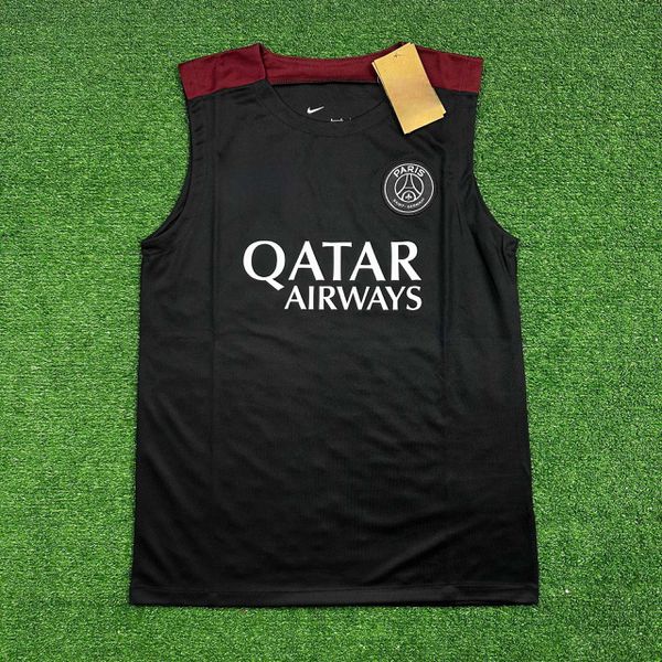 Psg Regata 2024/25 - Preto / Detalhe Vermelho Vinho 