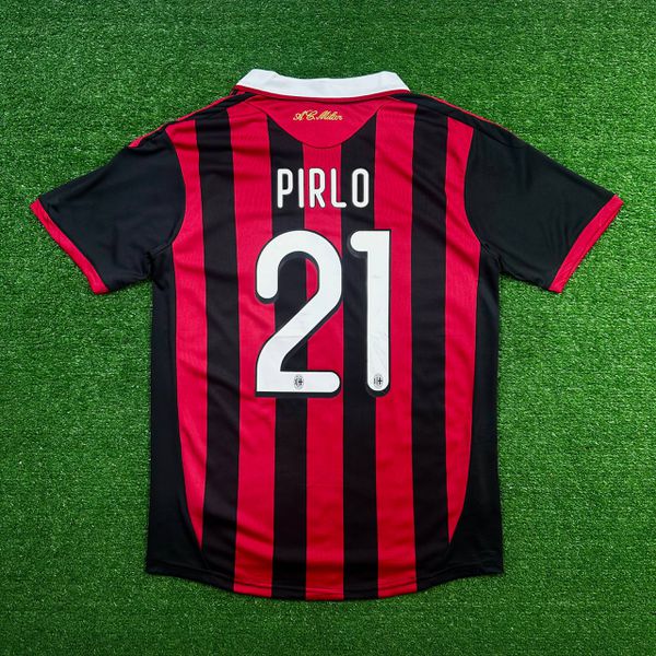 Camisa Retrô AC Milan Home I Pirlo #21 09/10 - Ver... - ATACADO ESPORTIVO