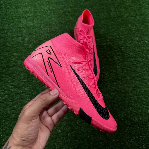 Chuteira Society Nike Zoom Mercurial Superfly (TF) – Rosa Neon