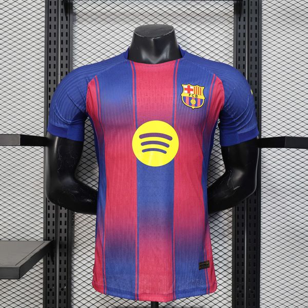 Camisa Barcelona Home I 25/26 - Azul/Vermelha - Jogador Masculina