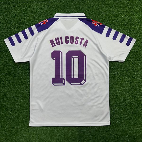 Camisa Retrô Fiorentina II Away 98/99 - Rui Costa #10 - Branca - Torcedor Masculina