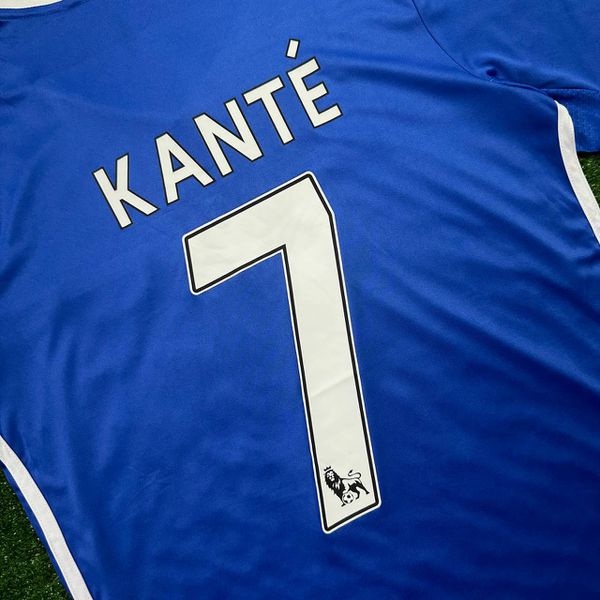 Camisa Retrô Chelsea Home I 17/18 - Kanté #7 - Azul - Masculina