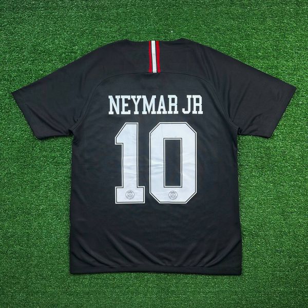 Camisa Retrô PSG Champions League 18/19 - Neymar Jr. #10 - Jordan - Preta - Masculina