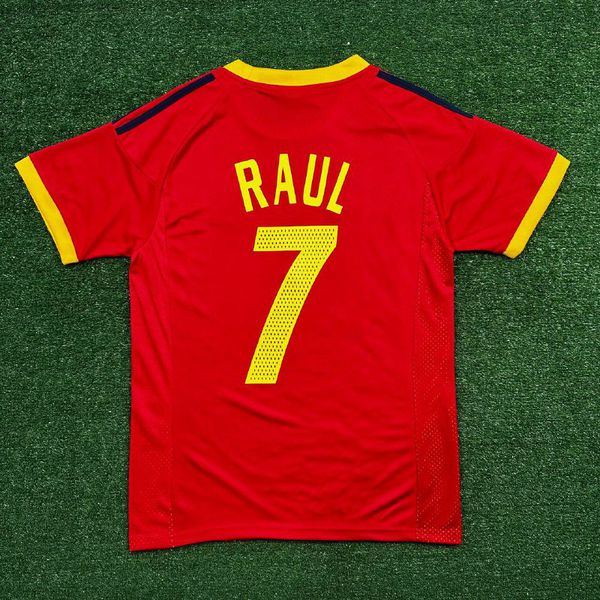 Camisa Retrô Espanha Home I 02/03 - Vermelha - Masculina Raul #7