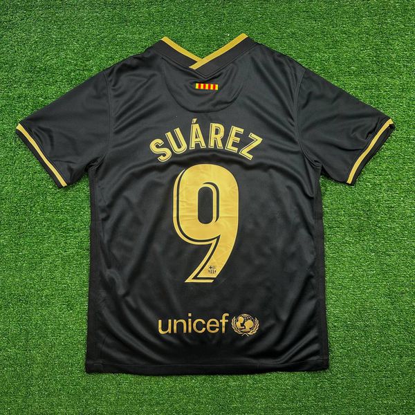 Camisa Retrô Barcelona Away II 20/21 - Suárez #9 - Preta - Torcedor Masculina Luis Suárez #9