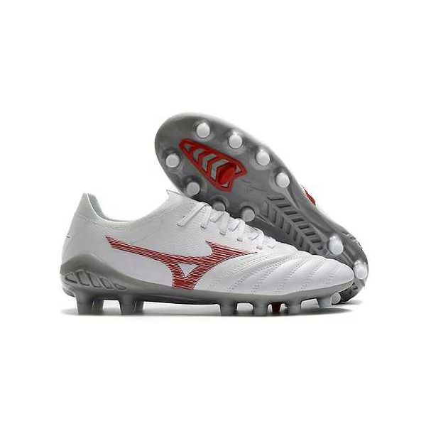 Chuteira Campo Mizuno Morelia Neo (FG) - Branco e Cinza