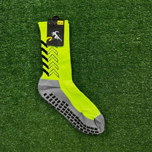 Meia Antiderrapante Esportiva KLV - Verde Vibrante... - FORTAL IMPORTADORA