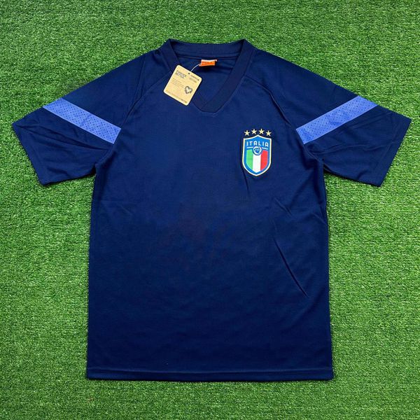 Camisa Itália 22/23 - Escudo Dourado - Azul Marinho