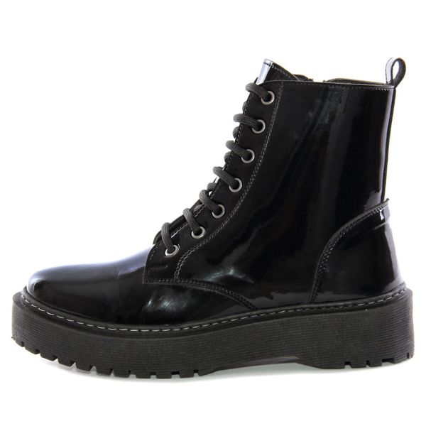Coturno verniz preto deals masculino