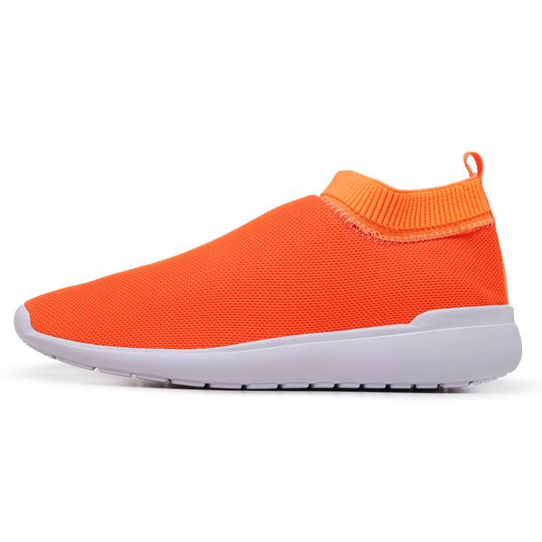 T nis Feminino Forzary Meia Respir vel Esporte Casual Laranja Neon Hyp