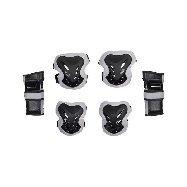 Kit Completo De Proteção Para Patins Profissional Fila Cinza
