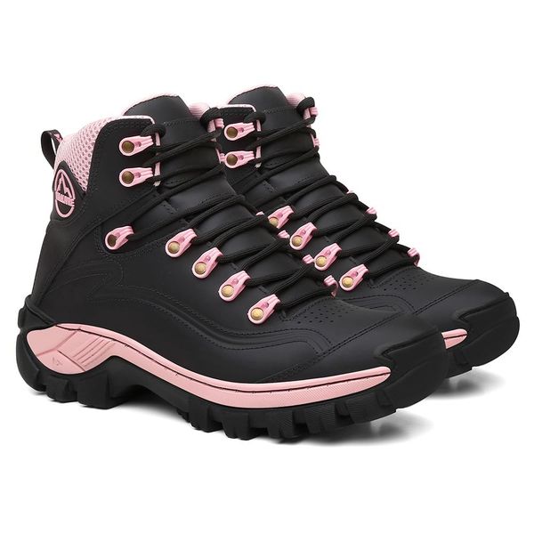 Bota adventure feminina preta best sale