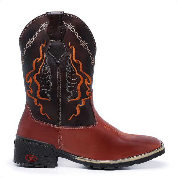 Bota Texana Country Masculina Cano Longo Marrom