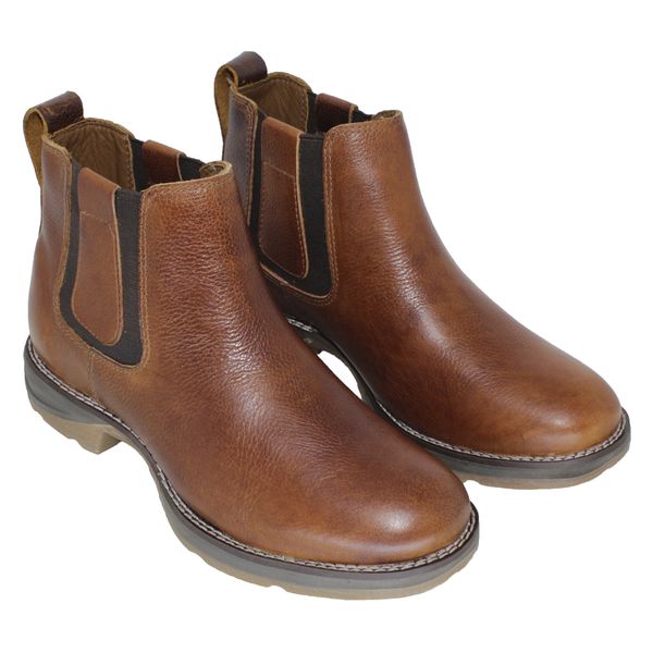 BOTINA MASCULINA SOLA JUMP EM COURO BICO REDONDO FB96 FRANCA BOOTS