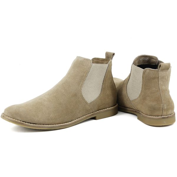 Bota Coturno Masculina Feminina Em Couro Creme Brinde Meia