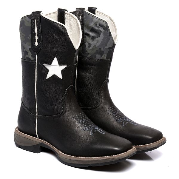 BOTA TEXANA FRANCA BOOTS MASCULINA SOLA JUMP ESTRELA FB2234