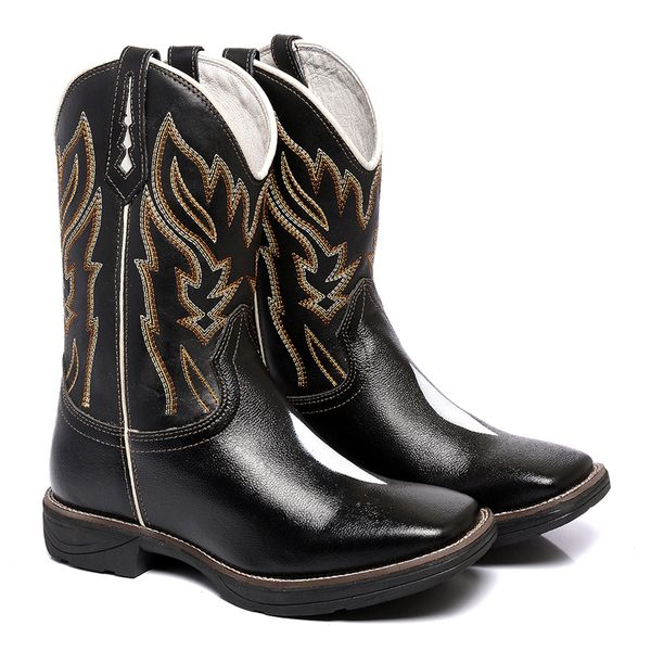 BOTA TEXANA FRANCA BOOTS MASCULINA SOLA JUMP PRETA FB2238