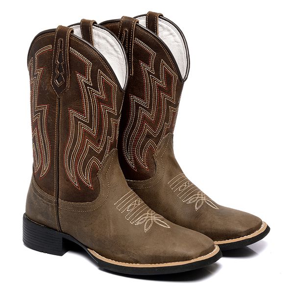 BOTA TEXANA FRANCA BOOTS MASCULINA BORDADA FB2247