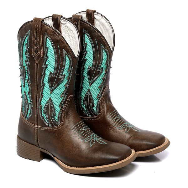 BOTA TEXANA FRANCA BOOTS MASCULINA RECORTES A LASER VERDE FB2214