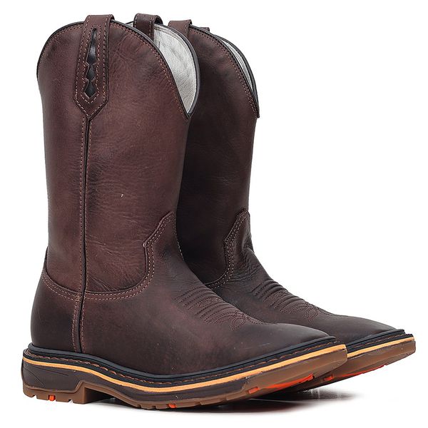 BOTA TEXANA FRANCA BOOTS MASCULINA COURO LEGITIMO SOLADO JUMP