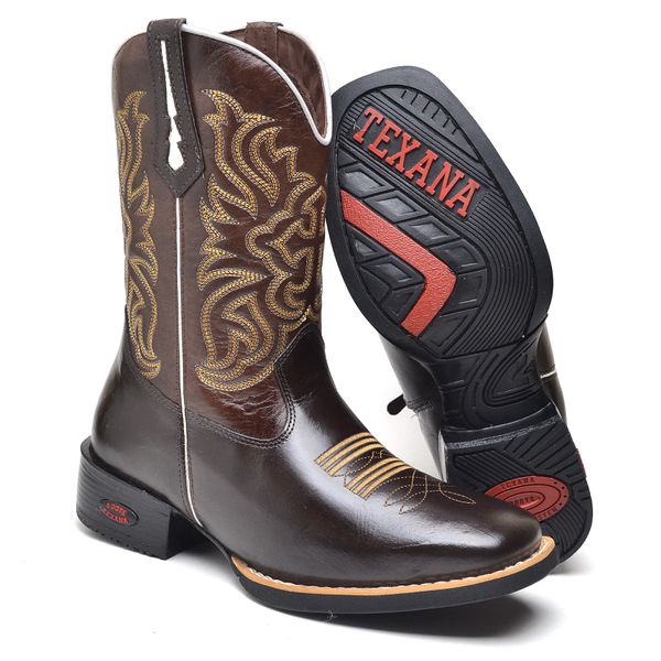 BOTA TEXANA COUNTRY BORDADA cruz - LINHA ECO