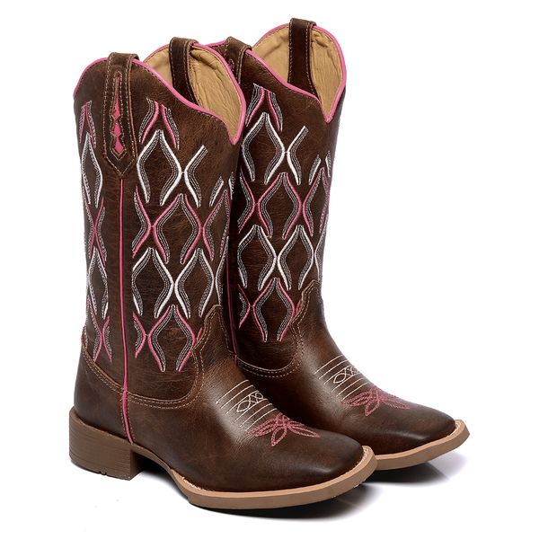 BOTA TEXANA FRANCA BOOTS FEMININA BORDADA FB2258