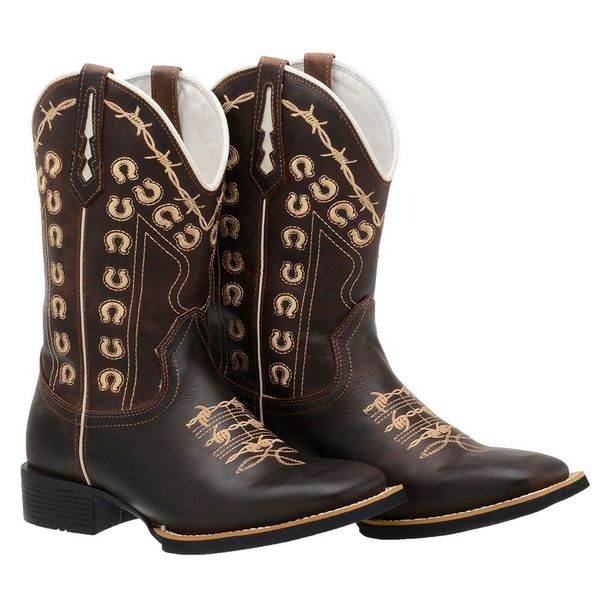 BOTA TEXANA BICO QUADRADO FERRADURA - FRANCA BOOTS 