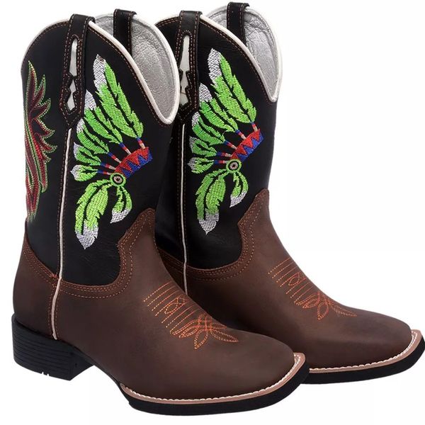 BOTA TEXANA BICO QUADRADO- ÍNDIO - FRANCA BOOTS 