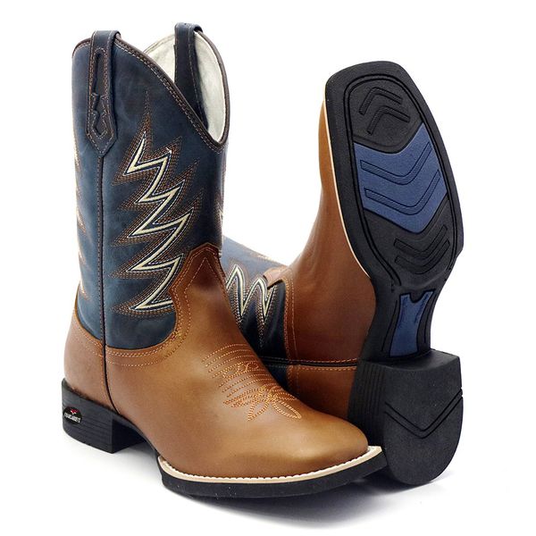 BOTA TEXANA EM COURO LEGÍTIMO BORDADA - FRANCA BOOTS