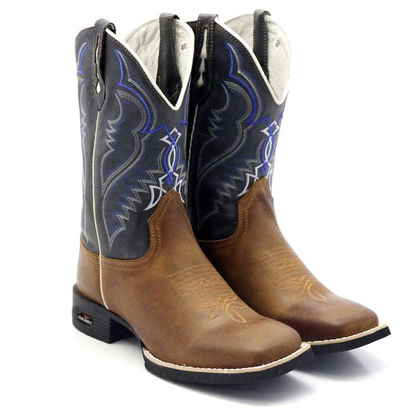 BOTA TEXANA BICO QUADRADO COURO LEGITIMO
