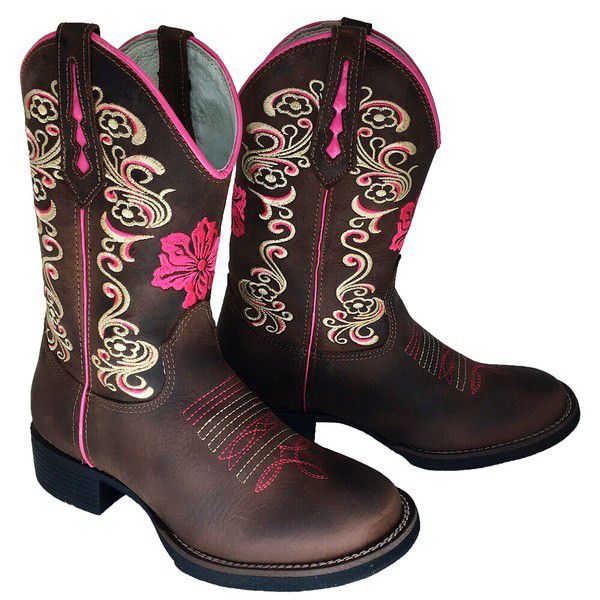 BOTA TEXANA BICO REDONDO COURO LEGITIMO - FRANCA BOOTS 