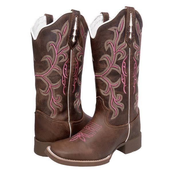 BOTA TEXANA HOPPER FEMININA BORDADA COURO LEGITIMO - FRANCA BOOTS 