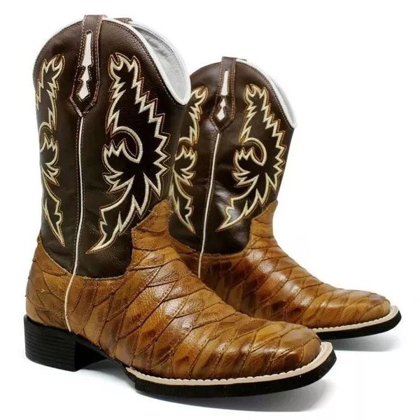 BOTA TEXANA BORDADA ESCAMADA