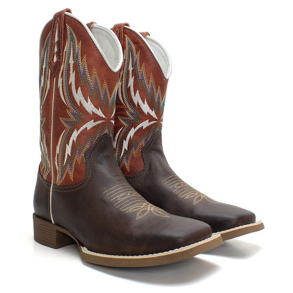 BOTA TEXANA COUNTRY MASCULINA BORDADA