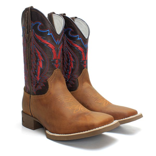 BOTA TEXANA COUNTRY MASCULINA BORDADA