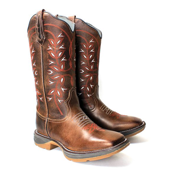BOTA TEXANA FEMININA BOI COM SOLA JUMP BORDADA FB22399 FRANCA BOOTS 