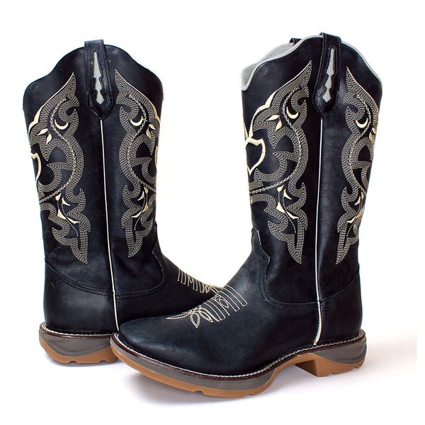 BOTA TEXANA FEMININA BOI COM SOLA JUMP BORDADA FB22300 FRANCABOOTS