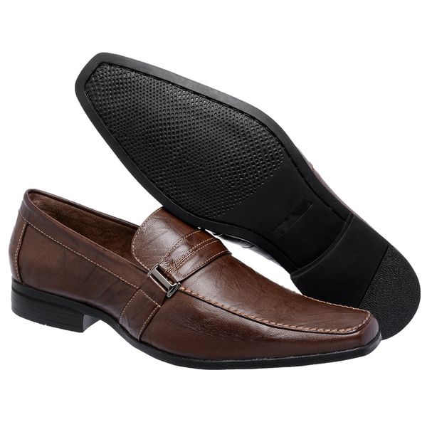 Sapato Masculino Mocassim Social Pelica Crush Chocolate