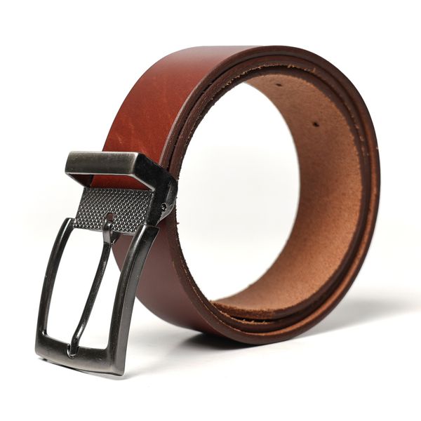 Cinto Casual Couro Cromo Argentino 35mm Caramelo